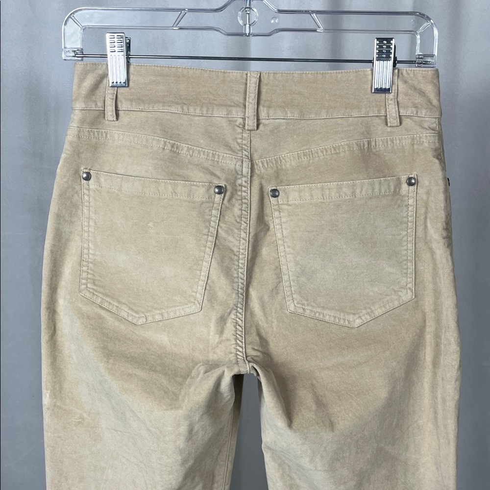 Peruvian Connection Zoe Velveteen Jeans in Parchment. - Picture 5 of 8